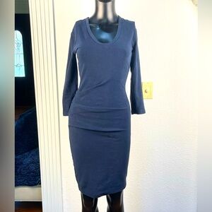 James Perse Navy Long Sleeve Dress